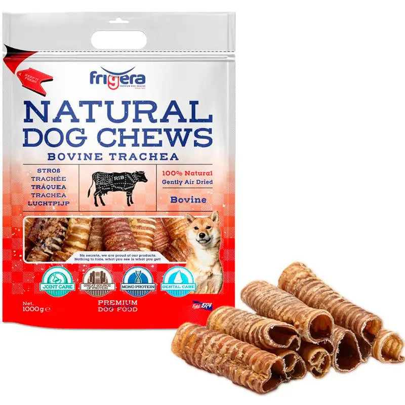 Natural Dog Chews Okseluftrør 1 kg 26-28 stk - Maxi Zoo Danmark