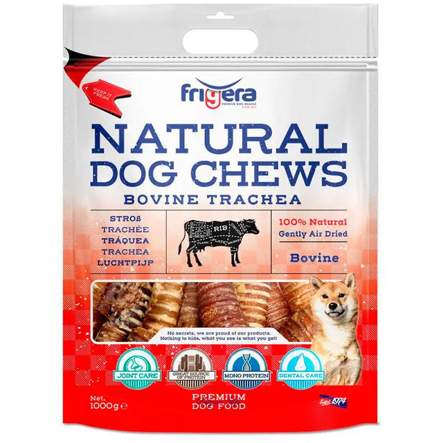 Natural Dog Chews Okseluftrør 1 kg 26-28 stk - Maxi Zoo Danmark
