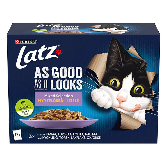 Menuboks As good As It Looks gele´ 4 varianter 12x85 g - Maxi Zoo Danmark