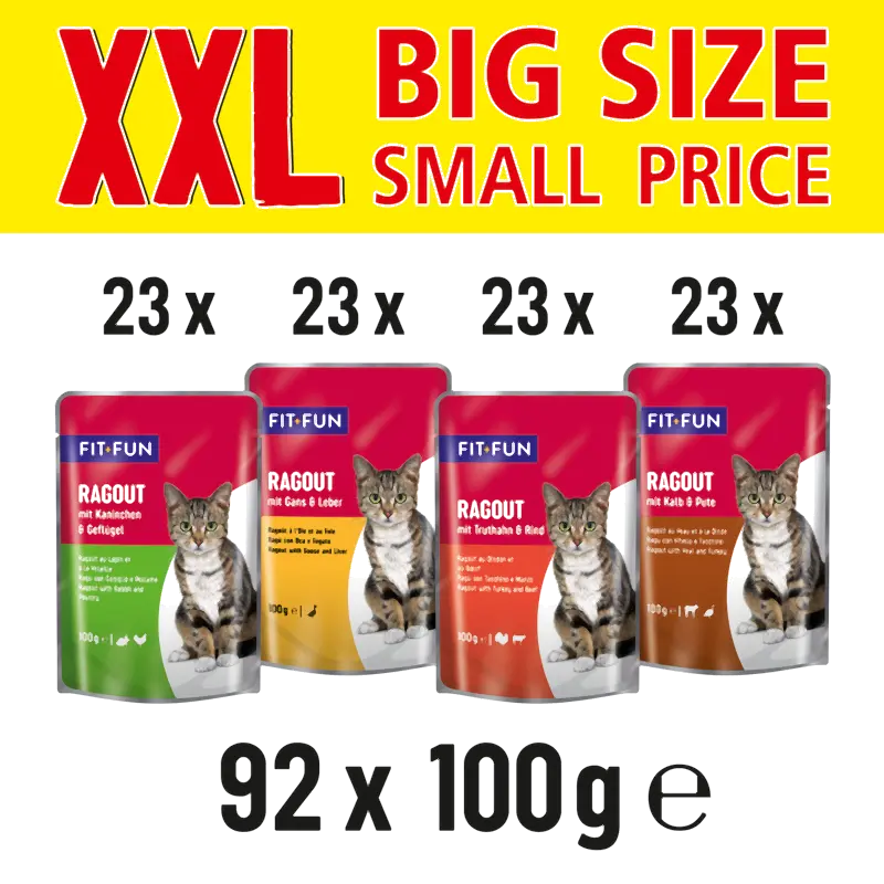 Adult Ragout, menuboks 4 varianter 92x100 g - Maxi Zoo Danmark