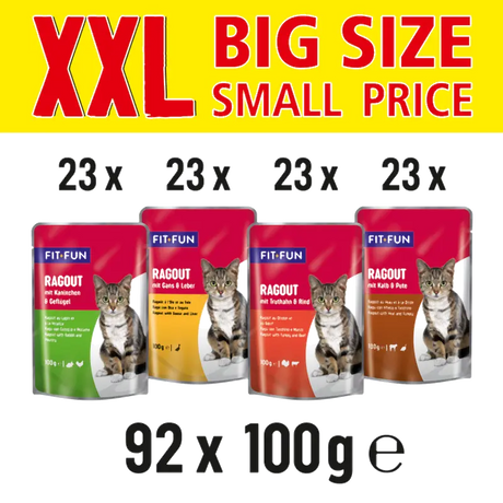 Adult Ragout, menuboks 4 varianter 92x100 g - Maxi Zoo Danmark