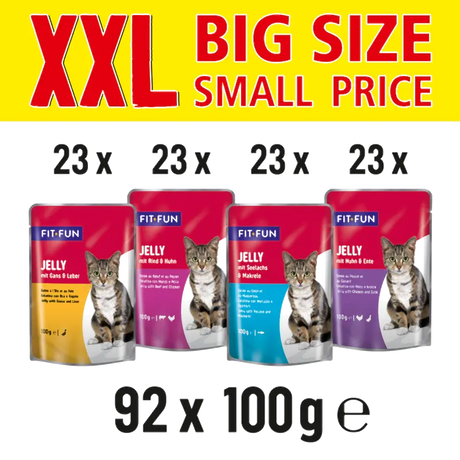 Adult Jelly, menuboks 4 varianter 92x100 g - Maxi Zoo Danmark