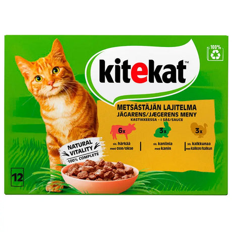 Adult menuboks i sovs, pouch okse,kanin,kalkun 12x85 g - Maxi Zoo Danmark