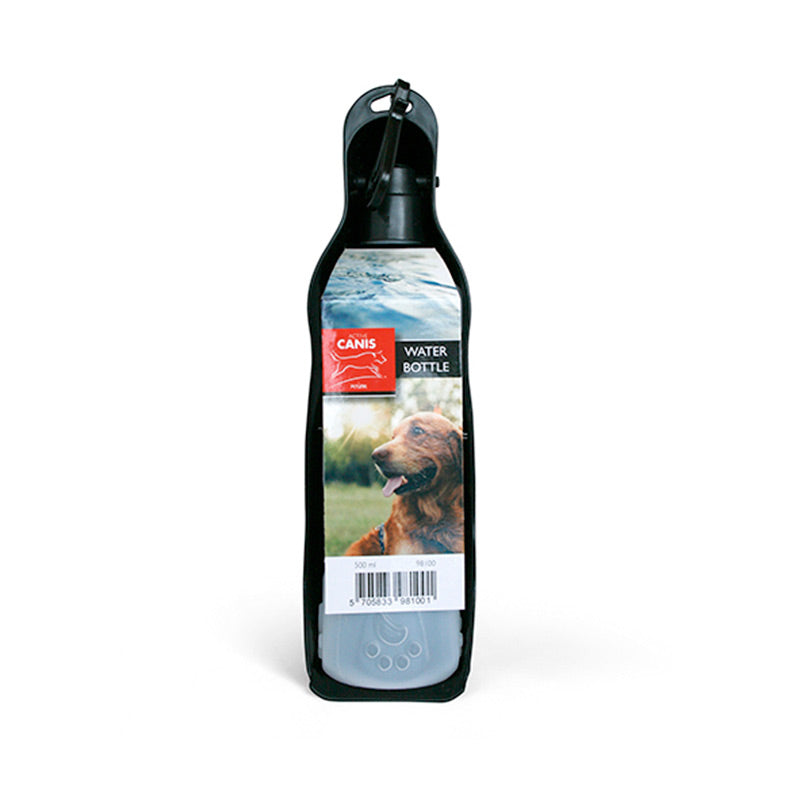 Vandflaske500 ml ass. farver sort/rød/grå - Maxi Zoo Danmark