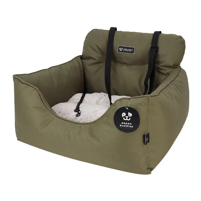 Cozy luksus bilsæde 53x50x35 cm army - Maxi Zoo Danmark