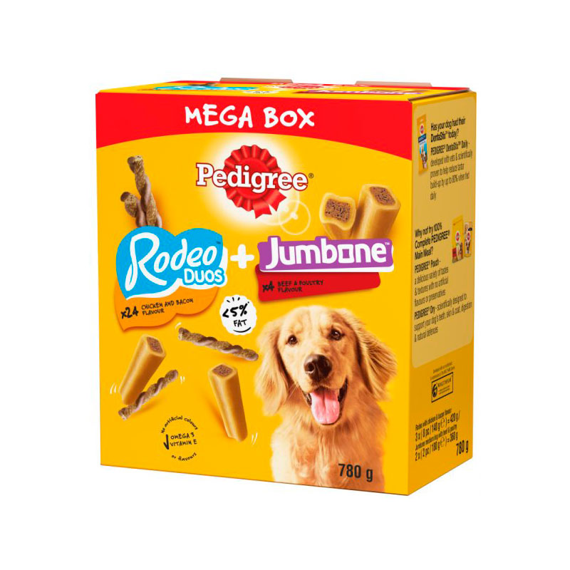 Mega box Rodeo Duos + Jumbone 780 g - Maxi Zoo Danmark