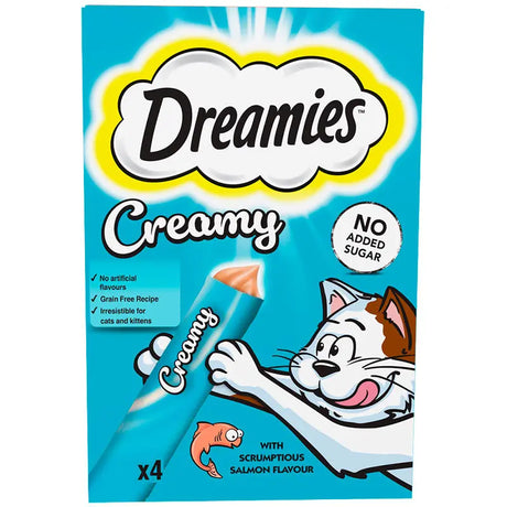 Dreamies Creamy laks 4x10 g - Maxi Zoo Danmark
