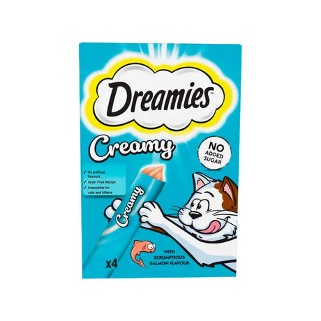 Dreamies Creamy laks 4x10 g - Maxi Zoo Danmark