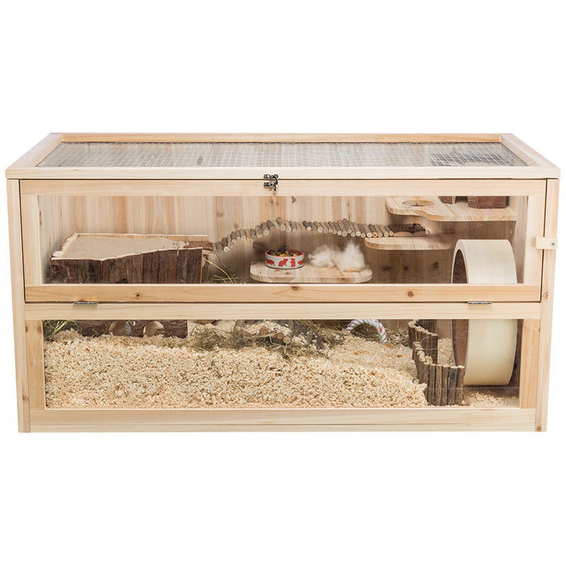 Rodent home wood 100x50x50 cm - Maxi Zoo Danmark