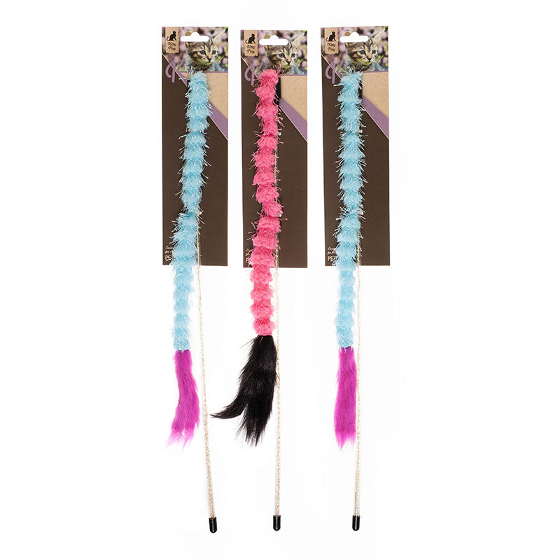 Drillepind m/ fjer 43 cm - Maxi Zoo Danmark