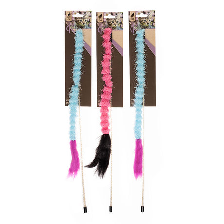 Drillepind m/ fjer 43 cm - Maxi Zoo Danmark
