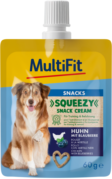 Squeezy snack Creamkylling, blåbær 60 ml - Maxi Zoo Danmark