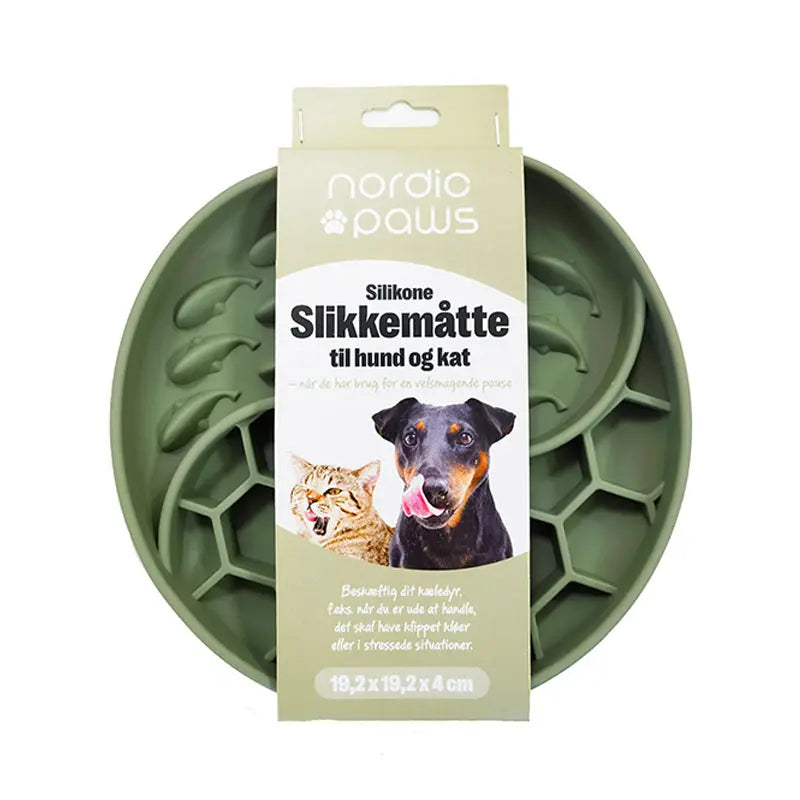 Slikkemåtte 2i1 28x26,5 cm grøn - Maxi Zoo Danmark