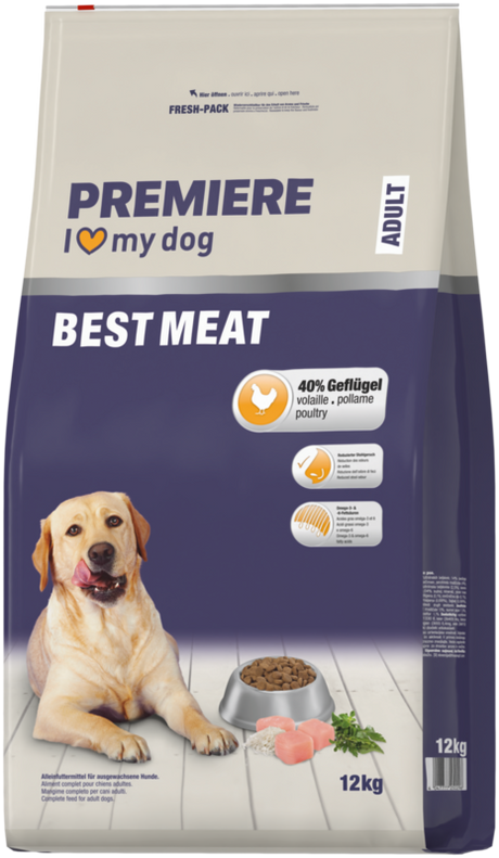 Adult Best Meat fjerkræ 12 kg - Maxi Zoo Danmark