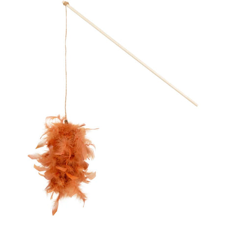 Drillepind m/fjer50 cm - Maxi Zoo Danmark