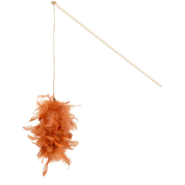 Drillepind m/fjer50 cm - Maxi Zoo Danmark