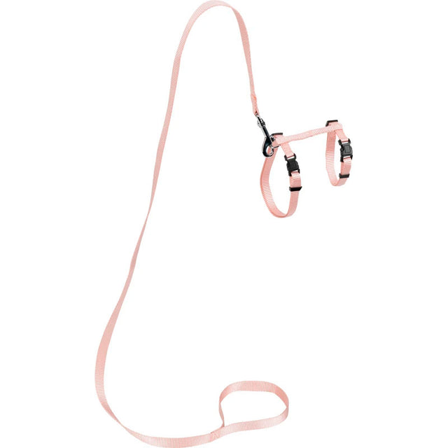 Nylonsele + lineS/L 30-50 cm lyserød - Maxi Zoo Danmark