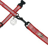 Nylonsele + line m/refleksS/L 29-50 cm rød - Maxi Zoo Danmark