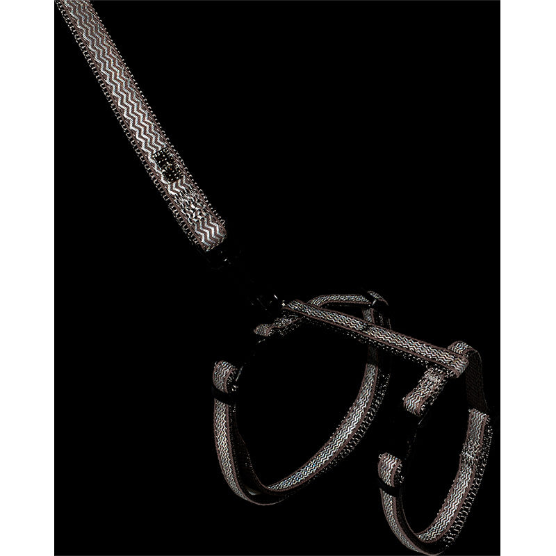 Nylonsele + line m/refleksS/L 29-50 cm grå - Maxi Zoo Danmark