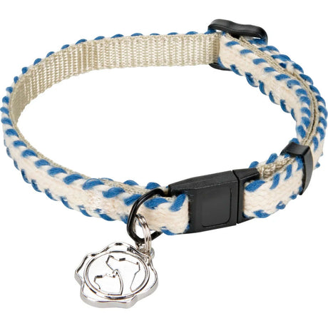 Nylonhalsbånd19-30 cm blå - Maxi Zoo Danmark