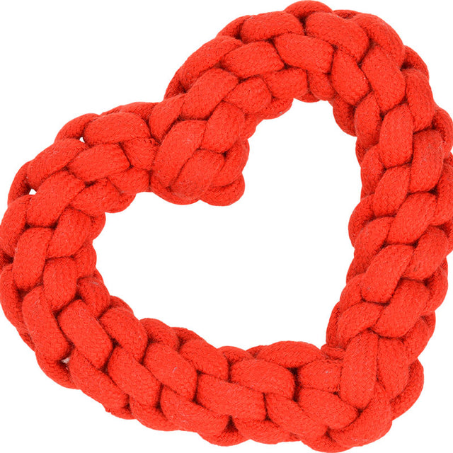 Bomuldsreb hjerte21 cm - Maxi Zoo Danmark