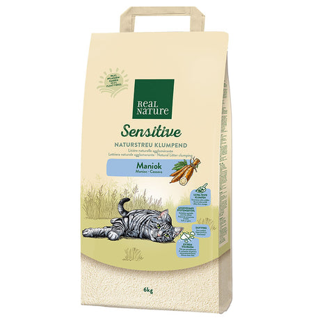 Kattegrus Sensitive Manioc6 kg - Maxi Zoo Danmark