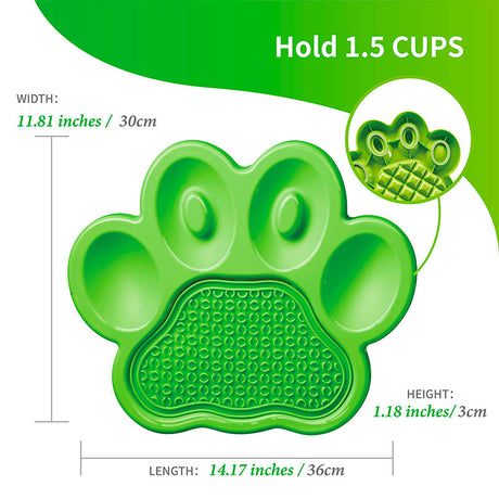 Slow Feeder Lick Pad 36x30x3 cm grøn - Maxi Zoo Danmark