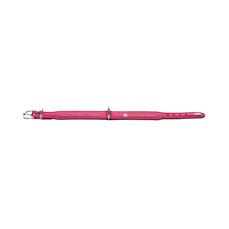 Læderhalsbånd Diamond Petit Pink - Maxi Zoo Danmark