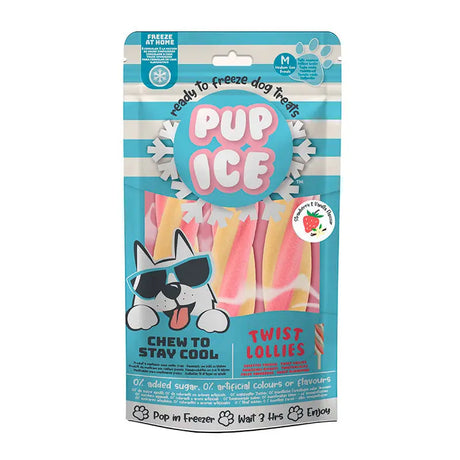 Twister is jordbær/vanilje 3 stk PUP ICE