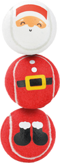 XMAS tennisbolde julemand 3-pak - Maxi Zoo Danmark