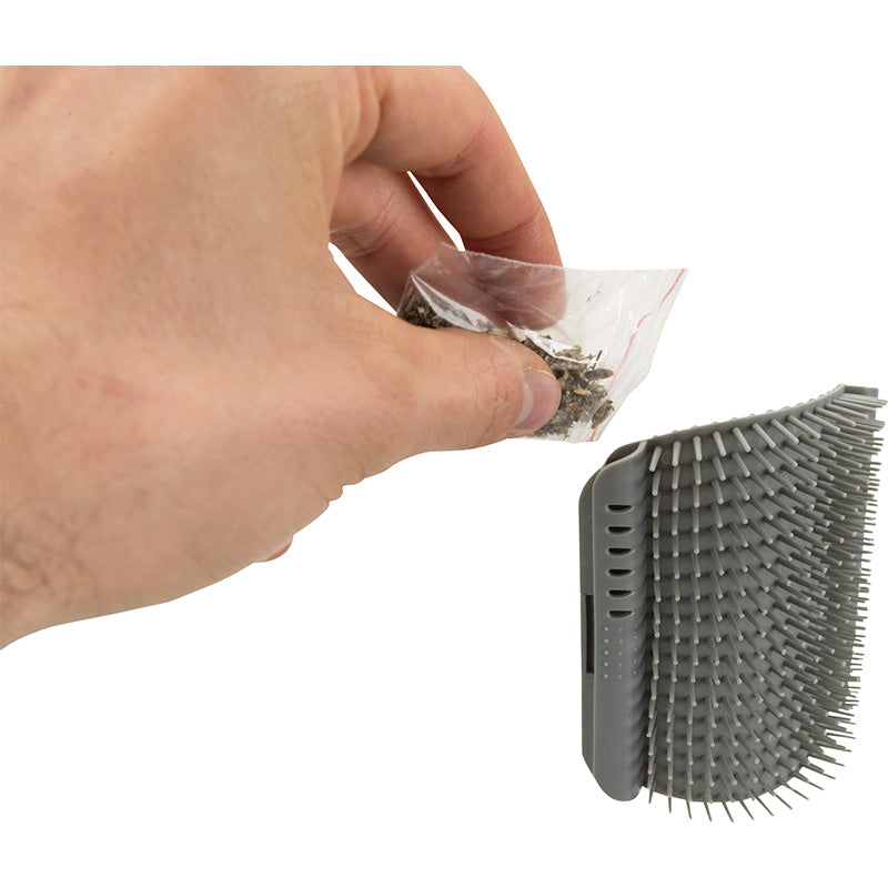 Massage børste til hjørne 8x13 cm grå - Maxi Zoo Danmark