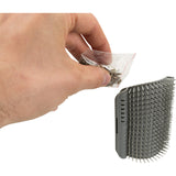 Massage børste til hjørne 8x13 cm grå - Maxi Zoo Danmark