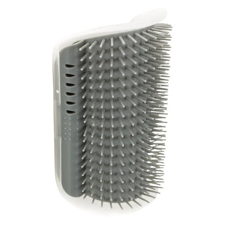 Massage børste til hjørne 8x13 cm grå - Maxi Zoo Danmark