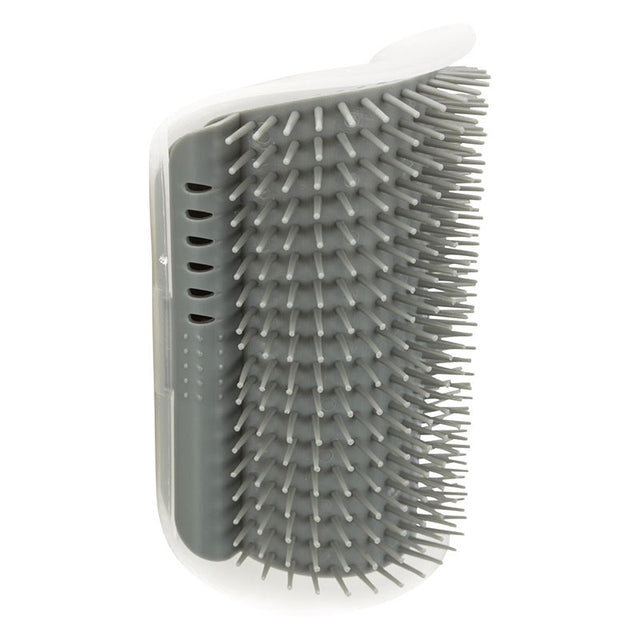 Massage børste til hjørne 8x13 cm grå - Maxi Zoo Danmark