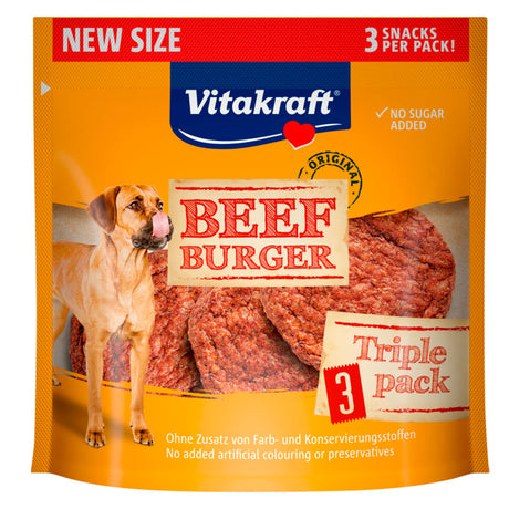 Beef-Burgerbøf 3 pak 27 g - Maxi Zoo Danmark