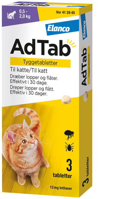 Flåt- & loppemiddel tabletter kat 0,5-2,0 kg - 3 tabletter - Maxi Zoo Danmark
