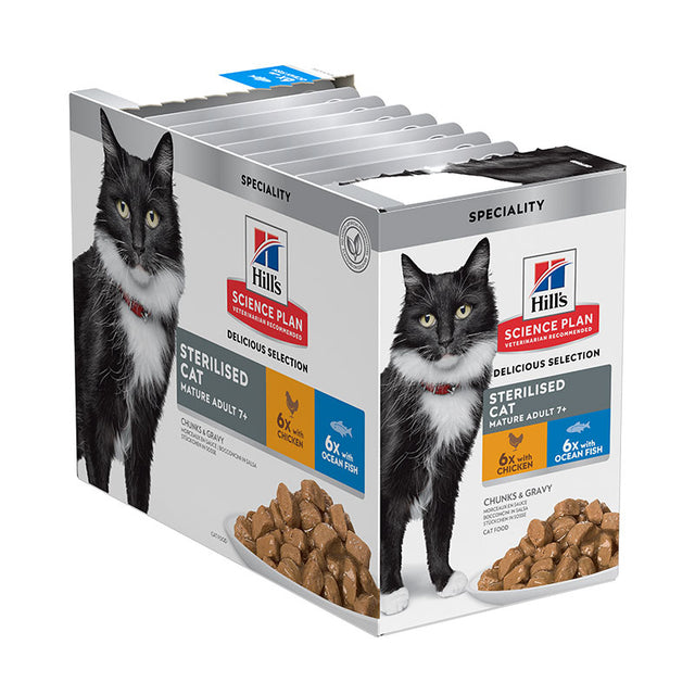 Mature, menuboks pouch kylling, havfisk 12x85 g. - Maxi Zoo Danmark