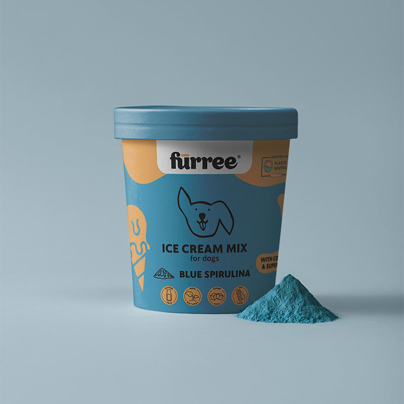 Ice Cream Mix + form 60 g mix op til 10 is, blå spirulina