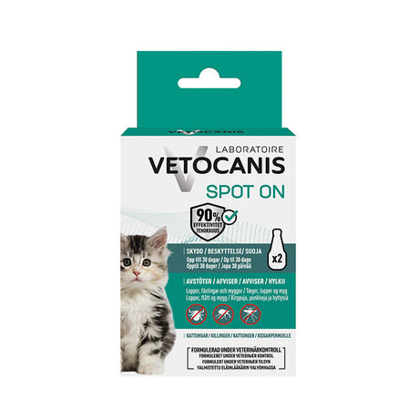 Anti-parasitmiddel Spot-on killing fra 3 mdr - 2x0,6 ml - Maxi Zoo Danmark