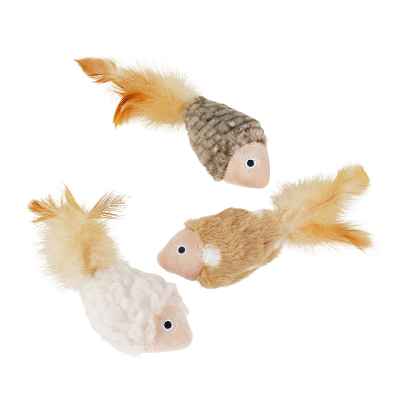 Kattelegetøj XMAS fisk 3-pak