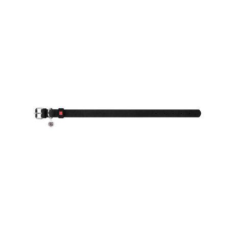 Læderhalsbånd Classic Sort 12 mm - 19-25 cm