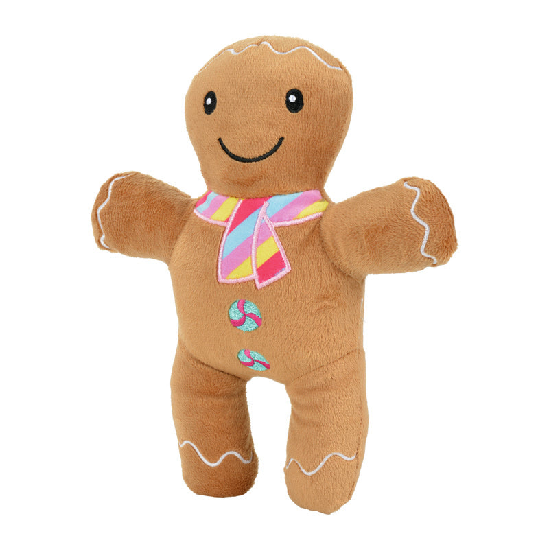 Plyslegetøj juletræ/gingerbread man XMAS  m/lyd - 2-pak, 23 cm