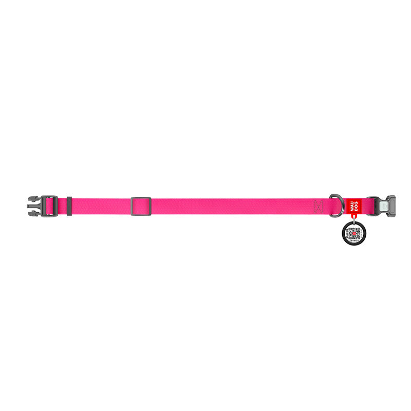 Halsbånd WP pink m/QRkode - 25 mm, 38-58 cm