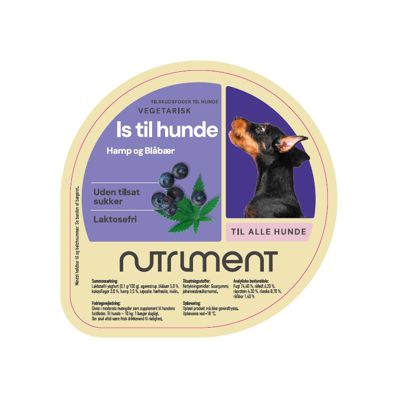 Hundeis hamp & blåbær 90ml