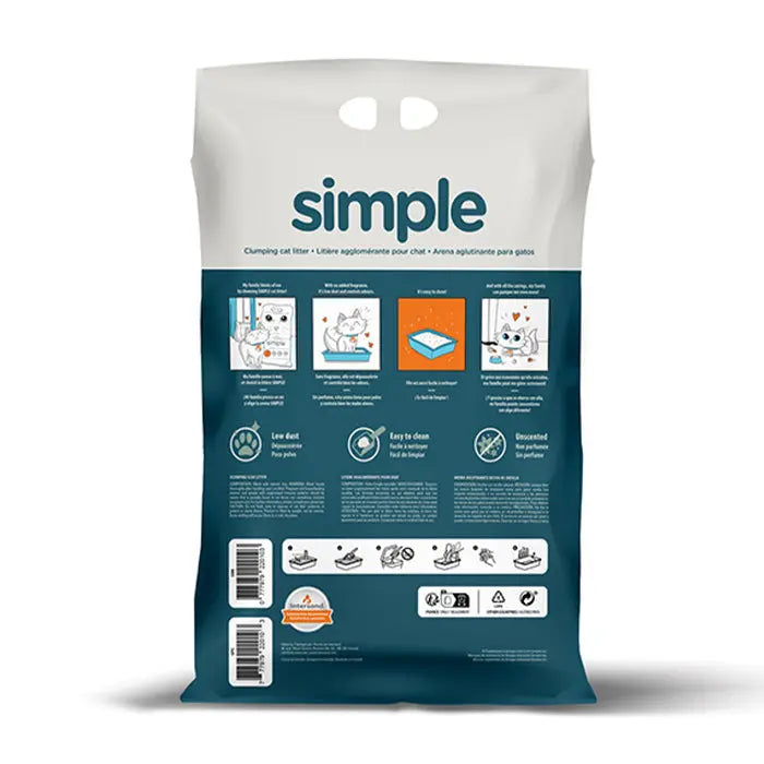 Simple Kattegrus Finkornet Uden Duft 10 kg - Maxi Zoo Danmark