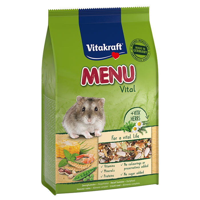 Menu Vital Dværghamster foder 400 g - Maxi Zoo Danmark