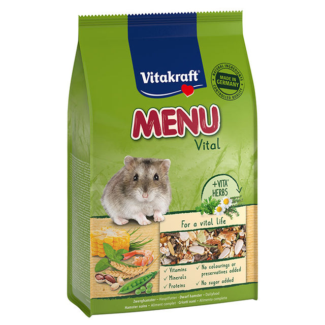 Menu Vital Dværghamster foder 400 g - Maxi Zoo Danmark